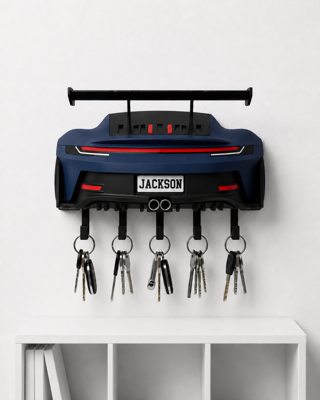 Personalized Sports Car Key Holder, Garage Wall Decor