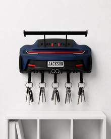 Personalized Sports Car Key Holder, Garage Wall Decor