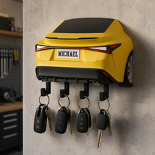Sports Car Rear Key Holder, Custom License Plate Wall Hanger