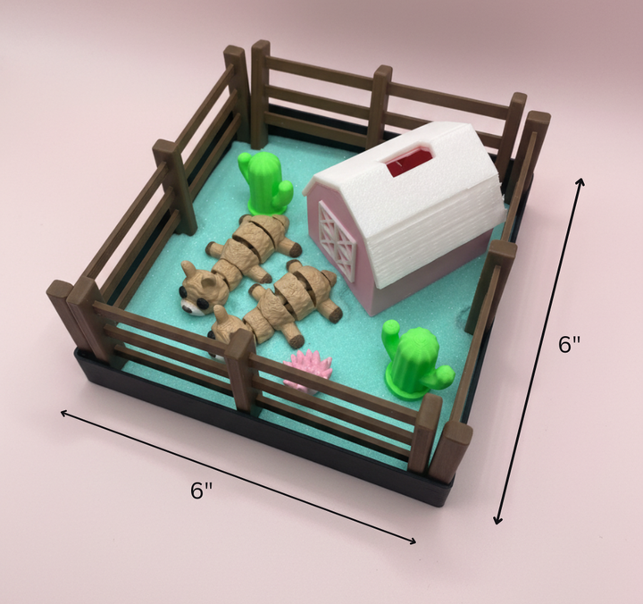 Llama Mini Zen Garden Sand Tray Kit Cute Farm Desk Decor Mini Sand Garden Stress Relief Desk Toy 3D Printed Office Cubicle Decor Gift