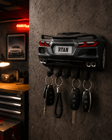Personalized Car Key Holder, Custom Sports Car Decor