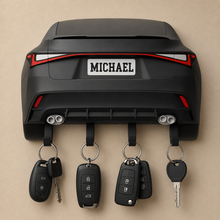 Sports Car Rear Key Holder, Custom License Plate Wall Hanger