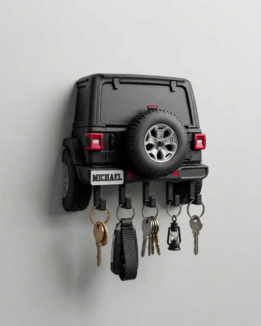 Personalized Off-Road SUV Key Holder,3D Printed Wall Mounted Key Rack,Garage Wall Decor, Man Cave Wall Decor, Car Fan Gift