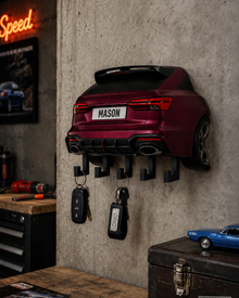 Custom Sports Car Key Holder, Personalized Name Decor