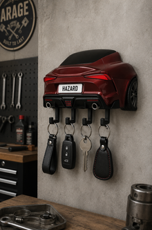 Personalized Sports Car Key Holder, Custom Garage Wall Decor