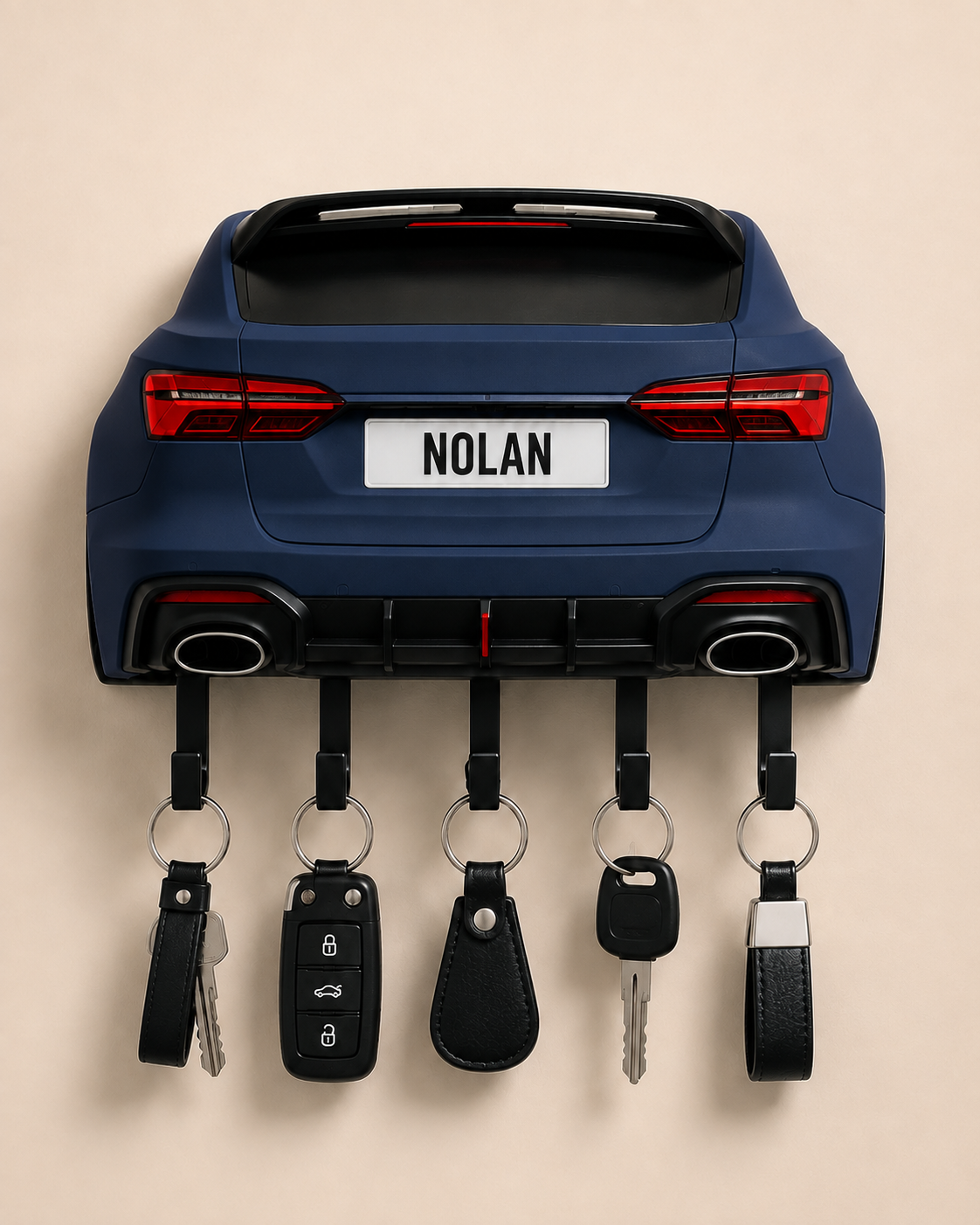 Custom Sports Car Key Holder, Personalized Name Decor