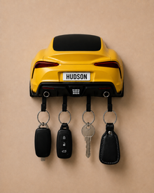 Personalized Sports Car Key Holder, Custom Garage Wall Decor