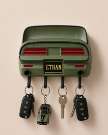 Custom Muscle Car Key Holder, Personalized Garage Decor