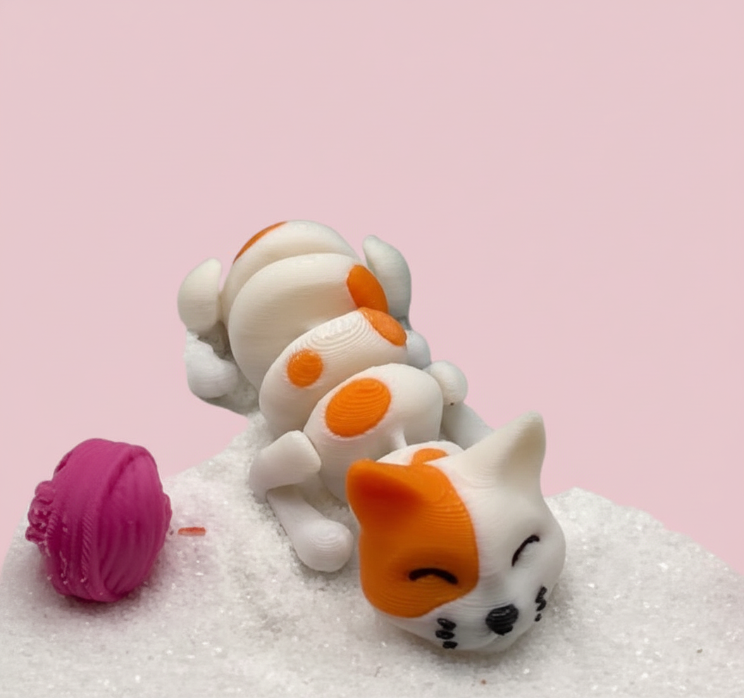 Lazy Cat Mini Zen Garden Sand Tray Kit Cute Cat Desk Decor Mini Sand Garden Stress Relief Desk Toy 3D Printed Office Cubicle Decor Gift