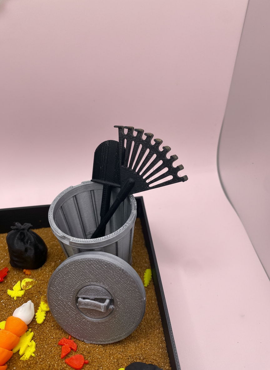 Fall Leaves Mini Zen Garden Sand Tray Kit Cute Fox Desk Decor Autumn Mini Sand Garden Stress Relief Desk Toy 3D Printed Office Cubicle Decor Gift