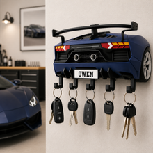Personalized Sports Car Key Holder, Entryway Key Rack