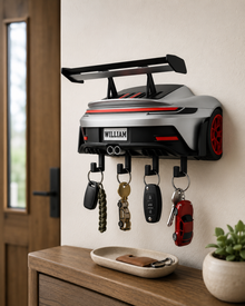 Personalized Sports Car Key Holder, Garage Wall Decor