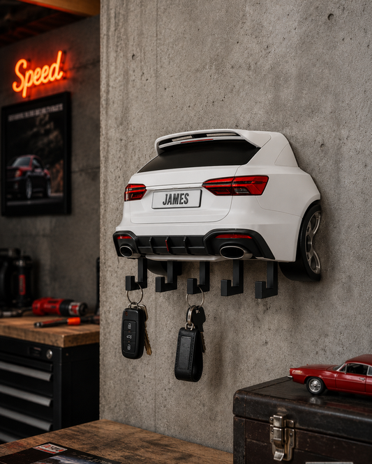 Custom Sports Car Key Holder, Personalized Name Decor