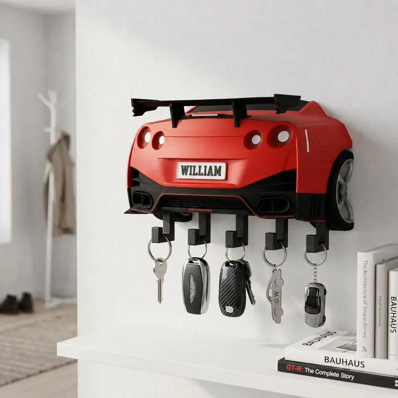 Personalized Sports Car Key Holder, Custom Wall Decor