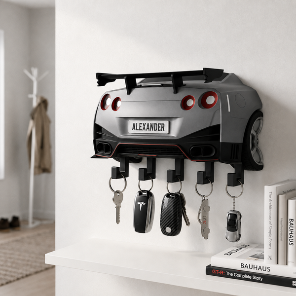 Personalized Sports Car Key Holder, Custom Wall Decor