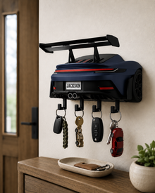 Personalized Sports Car Key Holder, Garage Wall Decor