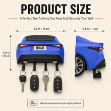 Sports Car Rear Key Holder, Custom License Plate Wall Hanger