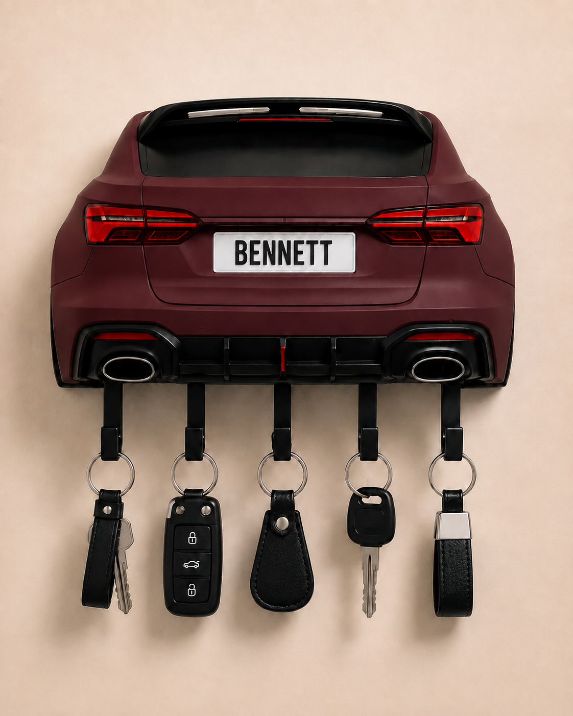 Custom Sports Car Key Holder, Personalized Name Decor