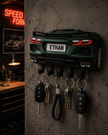 Personalized Car Key Holder, Custom Sports Car Decor