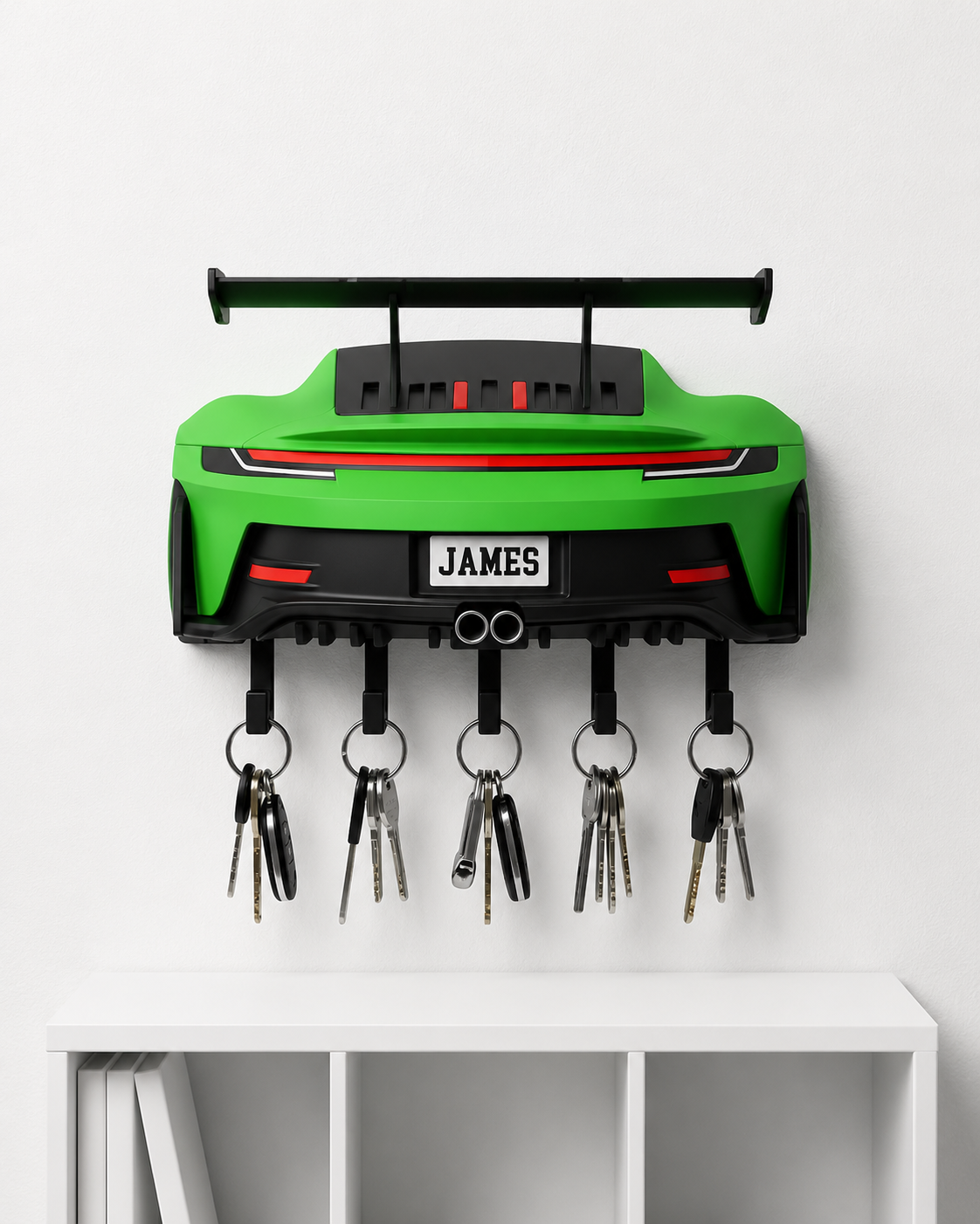 Personalized Sports Car Key Holder, Garage Wall Decor
