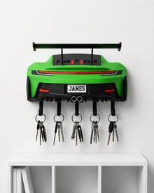 Personalized Sports Car Key Holder, Garage Wall Decor