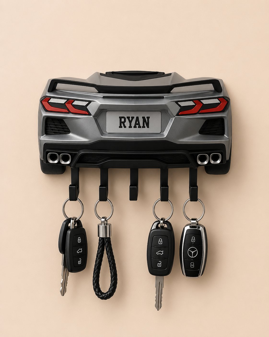 Personalized Car Key Holder, Custom Sports Car Decor