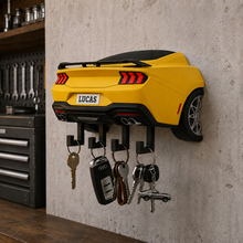 Custom Supercar Key Holder, Personalized Name Wall Decor