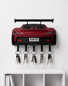 Personalized Sports Car Key Holder, Garage Wall Decor