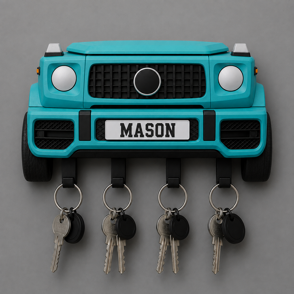 Personalized Luxury SUV Key Holder, Custom Name 3D Printed Wall Key Rack