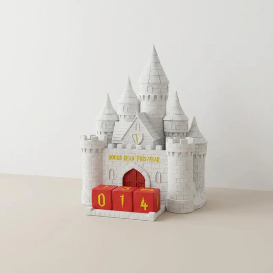Castle Book Counter, Books Read This Year Tracker, 3D Printed Fantasy Bookshelf Decor, Reading Tracker Gift for Book Lovers, Reader Gift