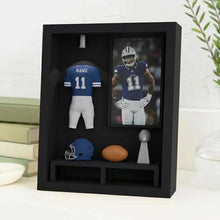 Custom Football Jersey Shadow Box, Personalized Sports Memory Frame