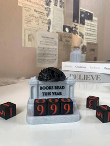Sleeping Dragon Book Counter, Fantasy Reading Tracker