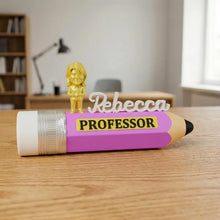 Personalized Teacher Name Plate, Custom Desk Figurine