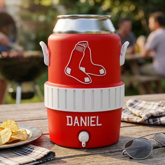 Personalized Baseball Can Holder,Custom Retro Mini Cooler Cup,3D Printed Soda Can Koozie,12oz Drink Holder,Custom Logo Football Team