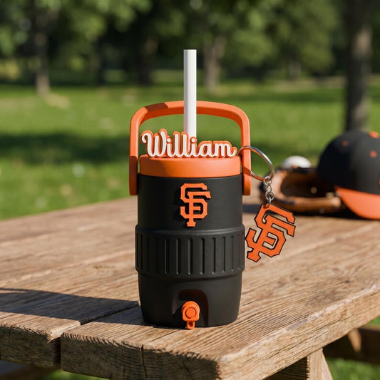 Personalized Custom Name Cooler Cup, Baseball Soda Can Holder Gift for men, Sports Lover Tailgate Accessory, 3D Printed Cup