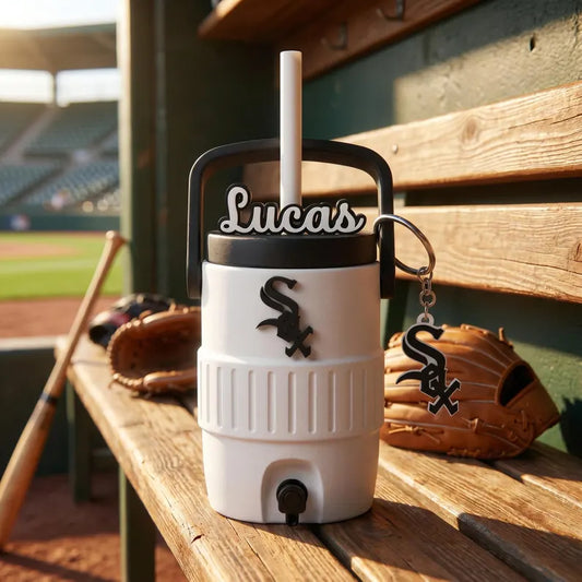 Personalized Name Baseball Drink Cup, Custom Can Holder Gift for Boyfriend, Unique Game Day Cooler, 3D Printed Soda Holder