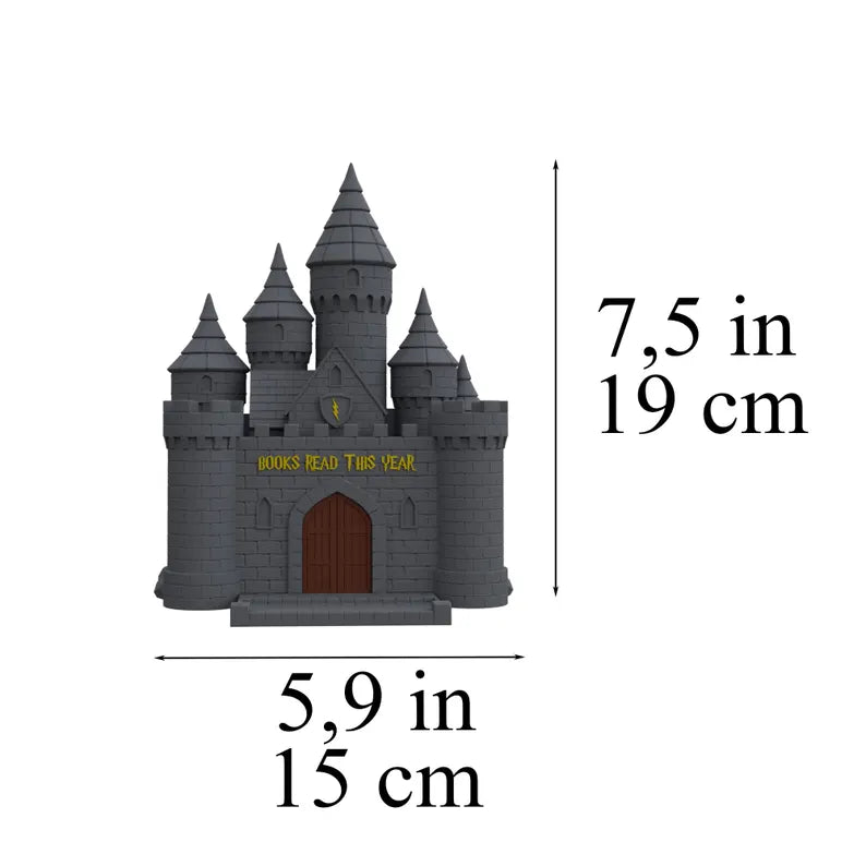 Fantasy Castle Book Counter, Personalized Reading Tracker