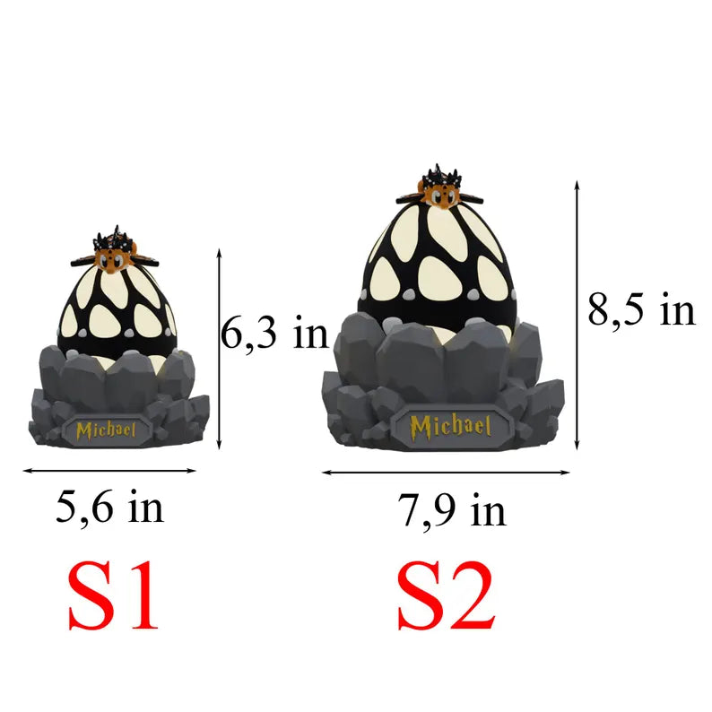 Personalized Dragon Egg Night Light, Custom Baby Dragon Lamp