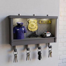 Custom Police Key Holder, Personalized LED Wall Decor