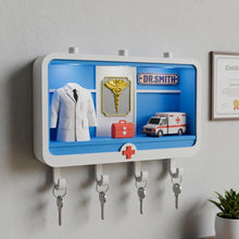Custom Doctor Key Holder, Personalized Shadow Box Wall Decor