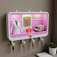 Custom Doctor Key Rack, Personalized Shadow Box Decor