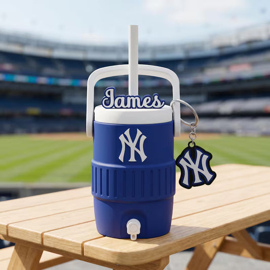 Personalized Baseball Can Cooler Cup, Custom Soda Can Holder Gift For Sports Fans, Mini Stadium Drink Cup, 3D Printed Koozie