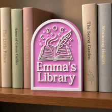 Custom Book Nook Sign, Personalized Library Decor