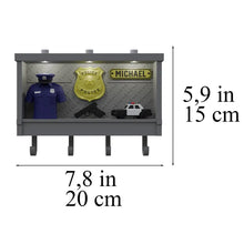 Custom Police Key Holder, Personalized LED Wall Decor