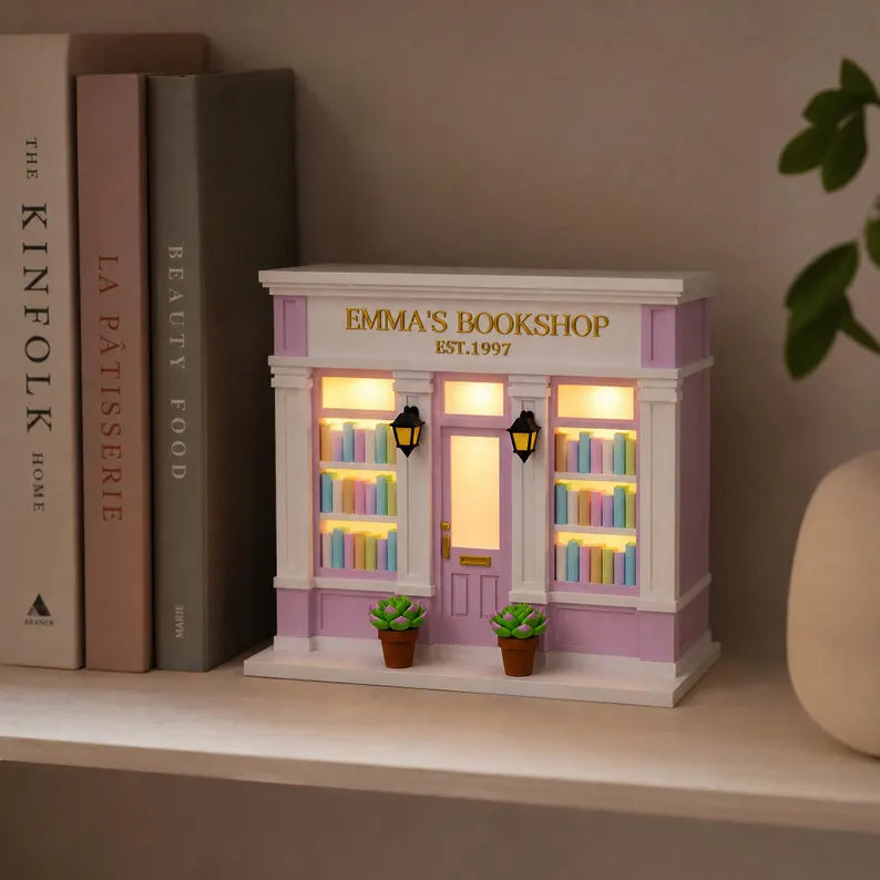Personalized LED Bookshop Decor, Custom Book Nook Sign