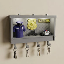 Custom Police Key Holder, Personalized LED Wall Decor