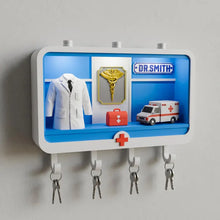 Custom Doctor Key Holder, Personalized Shadow Box Wall Decor