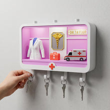 Custom Doctor Key Rack, Personalized Shadow Box Decor