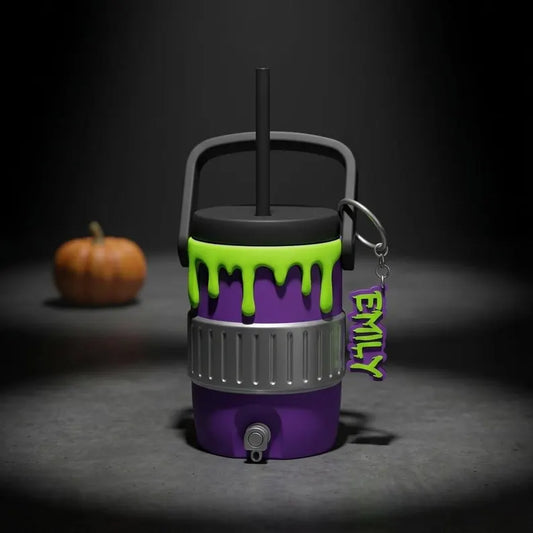 Personalized Halloween Can Cooler with Name Tag, 3D Printed Spooky can Holder, Custom Gift for Horror Fans,Custom Halloween Decorations