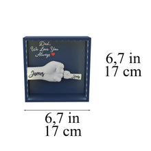 Personalized Fist Bump LED Shadow Box, Custom Family Name Keepsake